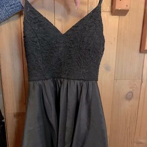 V-neck empire waist long dress